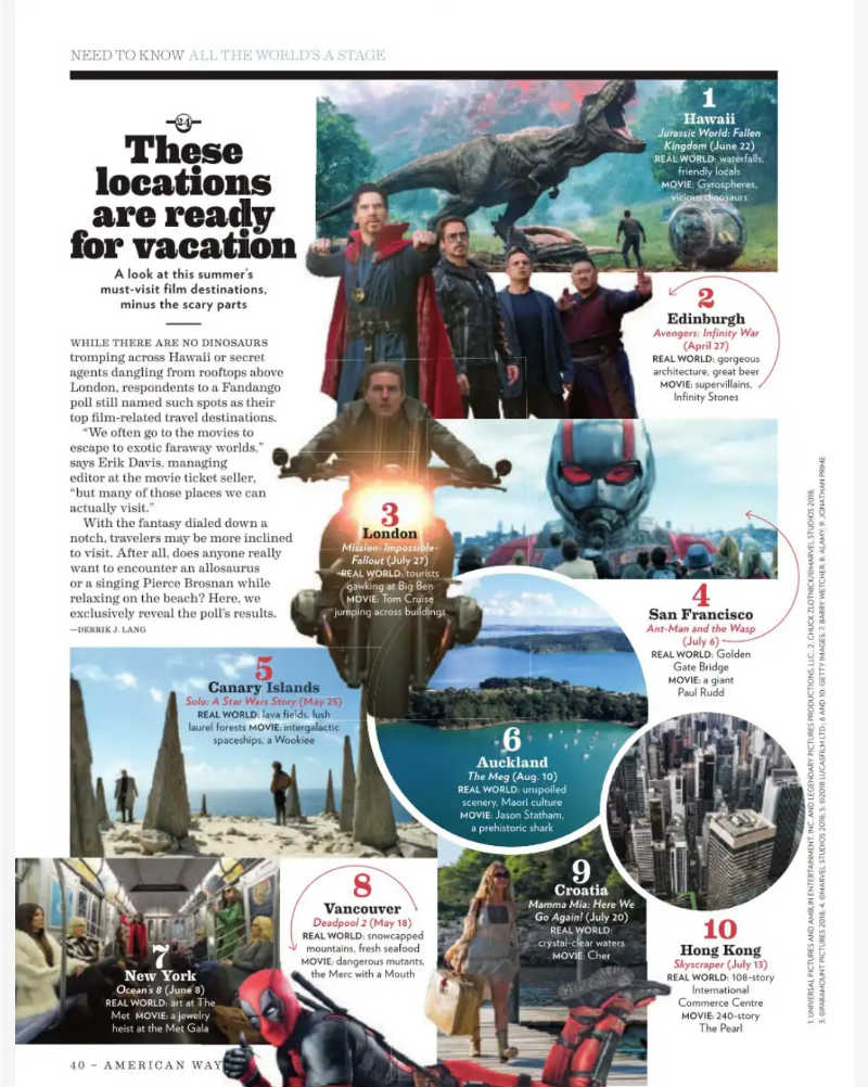 201807 La revista de American Airlines sita Canarias como uno de los 10 mejores