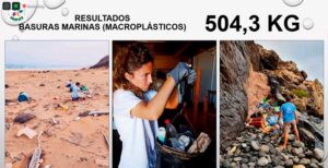 residuos plásticos recogidos en Cofete